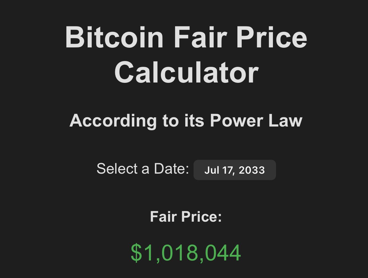 bitcoin fair price